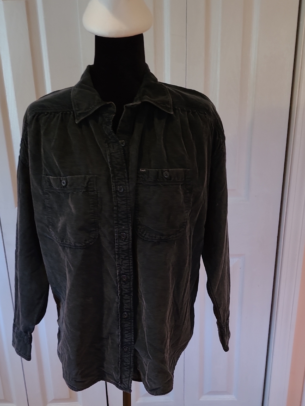 Lee Olive Green Button-Down Shirt